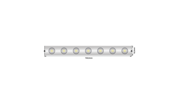 Лента светодиодная wall washer  5050, 42 LED/м, 6,2 Вт/м, 24В , IP67, Цвет: РГБ