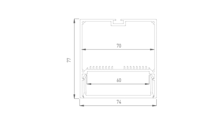 Профиль алюминиевый DesignLed LS.7477