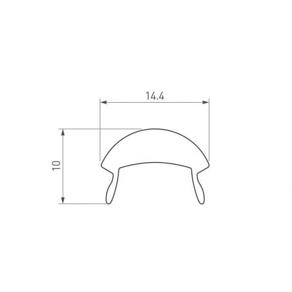 Экран с линзой 10°-60° для PDS, MIC (Arlight, Пластик)