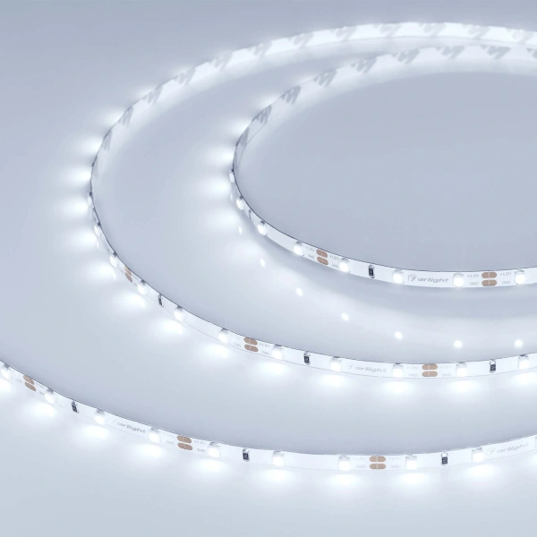 Светодиодная Лента RT-A60-5mm 12V Cool 8K (4.8 W/m, IP20, 2835, 5m) (Arlight, узкая)