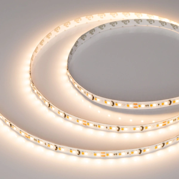 Светодиодная Лента RT-A168-10mm 24V Dim-To-Warm (14.4 W/m, IP20, 2835, 5m) (Arlight, Dim-To-Warm)