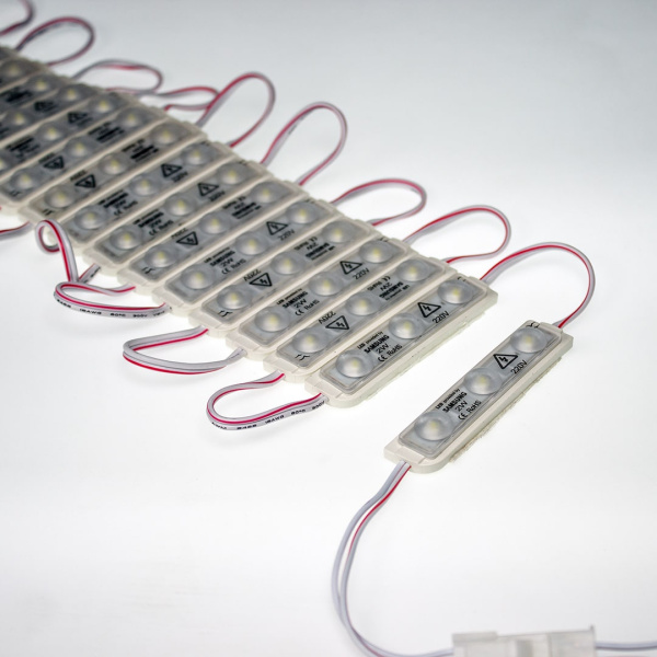 Светодиодный модуль 2835-3 MOD93 (Samsung led, 2W, 220V, 150°, white, IP65)