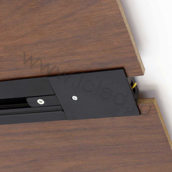 Трек для спотов встраиваемый 2L 2м NX47 (однофазный, 2 провода, черный)