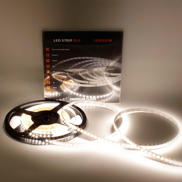 Светодиодная лента Class Premium, 2835, 120 led/m, day white, 24V, IP33, A351