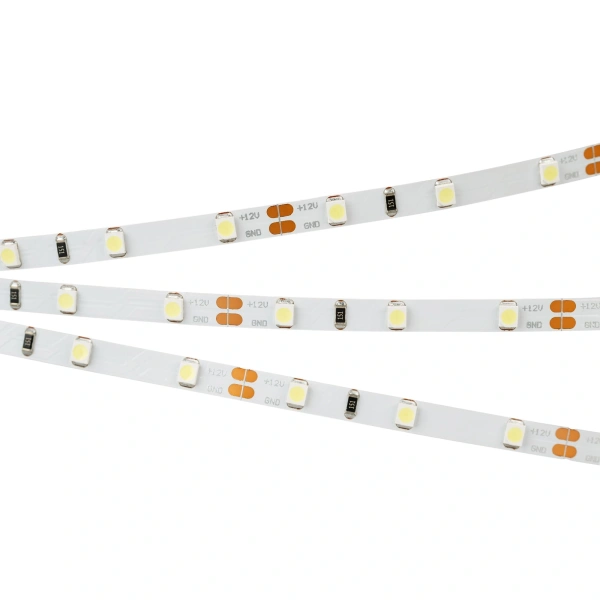 Светодиодная Лента RT-A60-5mm 12V Cool 15K (4.8 W/m, IP20, 2835, 5m) (Arlight, 4.8 Вт/м, IP20)
