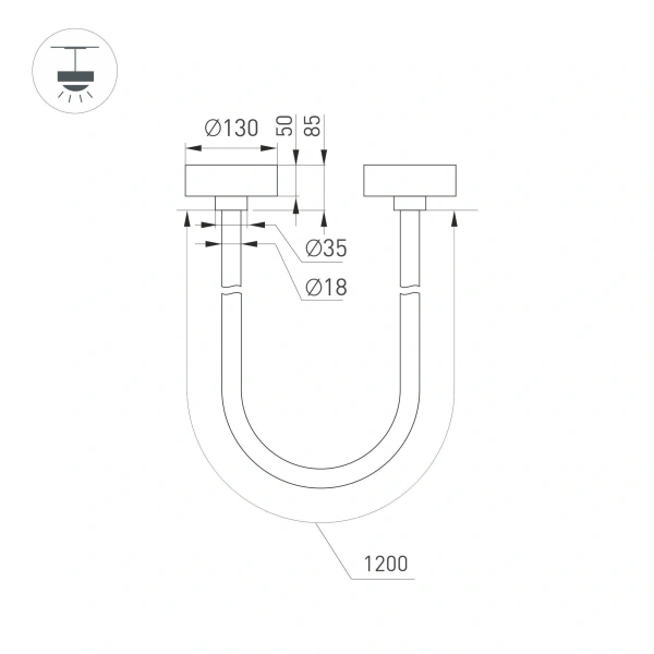 Светильник SP-TROPIC-SURFACE-R18-L1200-18W Day4000 (BK, 360 deg, 230V) (Arlight, IP20 Пластик, 3 года)