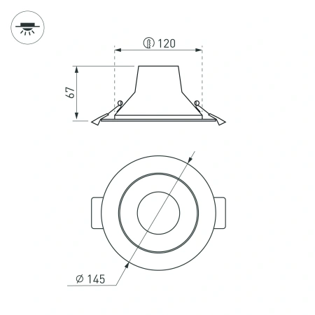 Светильник IM-STORM-R145-15W Day4000-MIX (WH, 80 deg, 230V) (Arlight, IP20 Металл, 3 года)