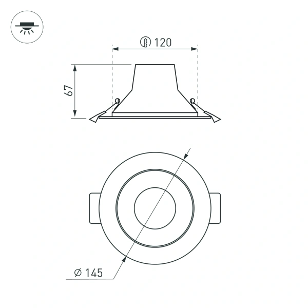 Светильник IM-STORM-R145-15W Day4000-MIX (WH, 80 deg, 230V) (Arlight, IP20 Металл, 3 года)