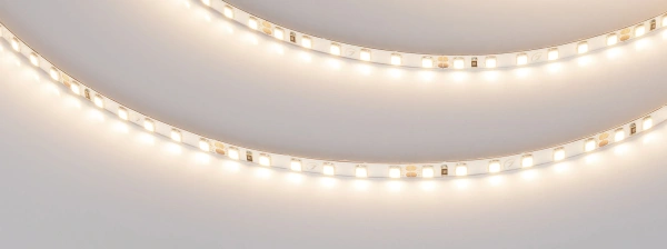 Светодиодная Лента RT-A120-5mm 24V Warm3000 (9.6 W/m, IP20, 2835, 5m) (Arlight, узкая)