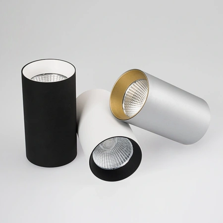 Светильник накладной SP-POLO-R85-1-15W Warm White 40deg (White, Black Ring) (Arlight, IP20 Металл, 3 года)