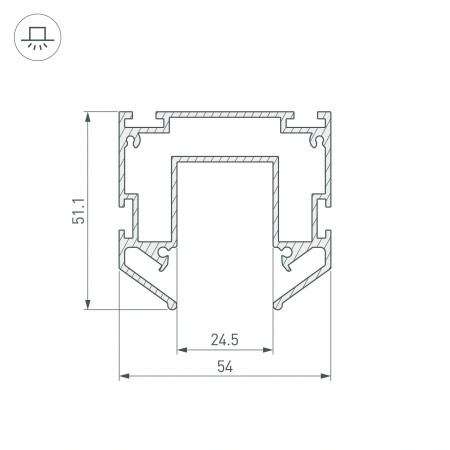 Профиль-держатель MAG-STRETCH-25-2000 (Arlight, Алюминий)