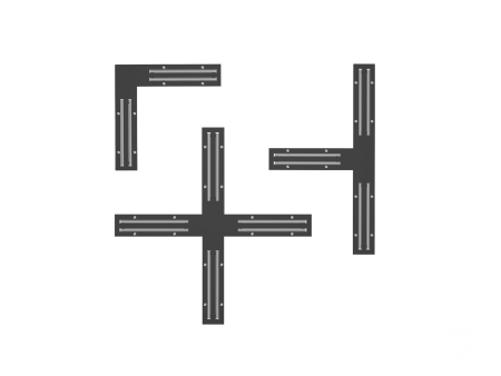 Угловой соединительный коннектор питания 6063 TrackLine