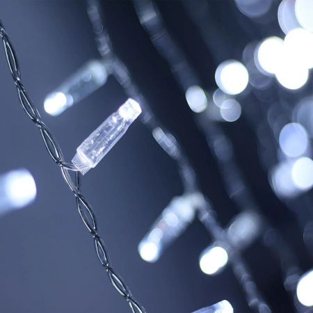 Светодиодная гирлянда ARD-CURTAIN-CLASSIC-2000x9000-CLEAR-2200LED-WATERFALL White (230V, 180W) (Ardecoled, IP65)