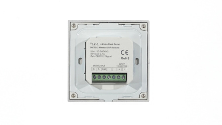 Сенсорная панель T12-1 White IC36 (220V, CCT, 4 zone, DMX512, RF 2.4GHz)