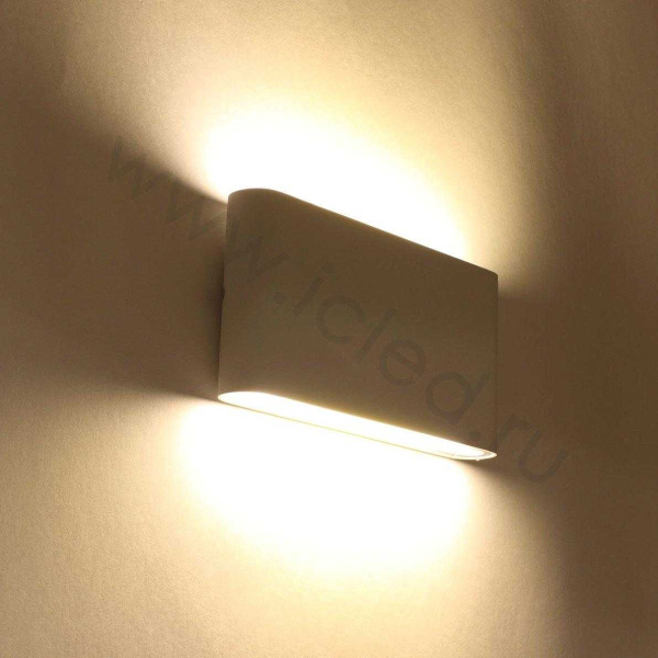 Светодиодный светильник JH-BD05 DHL17 (220V, 2х6W, белый корпус, warm white)