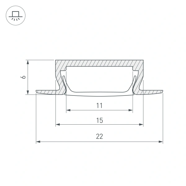 Профиль MIC-F-2000 ANOD (Arlight, Алюминий)