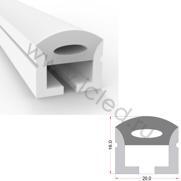 Cиликоновая оболочка T2016 S10 (20*16mm, pcb 10mm)