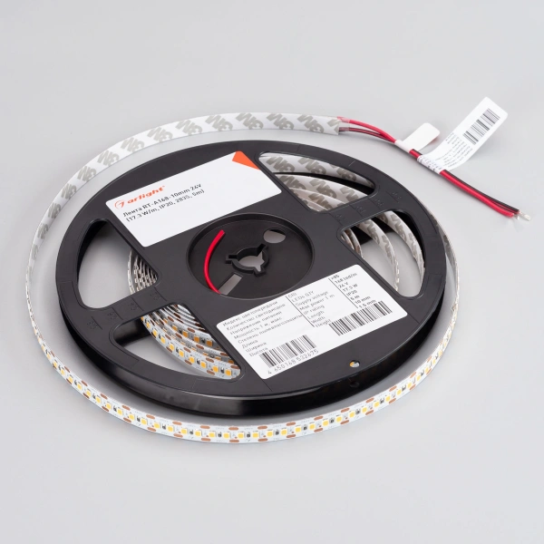 Лента RT 2-5000 24V Cx2 Cool 8K 10mm (2835, 168 LED/m, LUX) (Arlight, 17 Вт/м, IP20)
