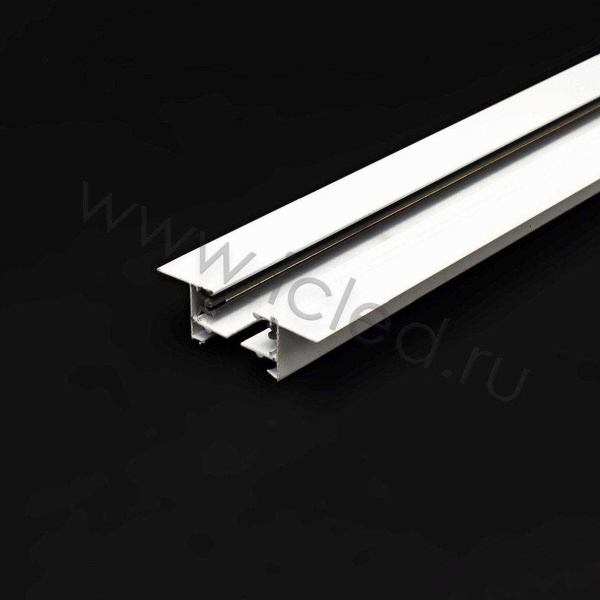 Трек для спотов встраиваемый 2L 2м NX46 (однофазный, 2 провода, белый)