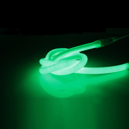 Светодиодный гибкий неон круглый 14мм 220V green LN409