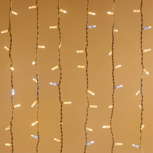 Светодиодная гирлянда ARD-CURTAIN-PRO-2000x3000-WHITE-760LED-FLASH WARM/WHITE (230V, 70W) (Ardecoled, IP65)