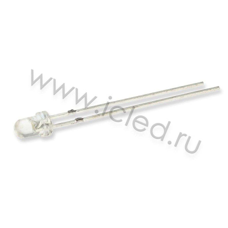 Светодиод ICL-3mm LE7 (white, 6000-8000 mcd, clear)