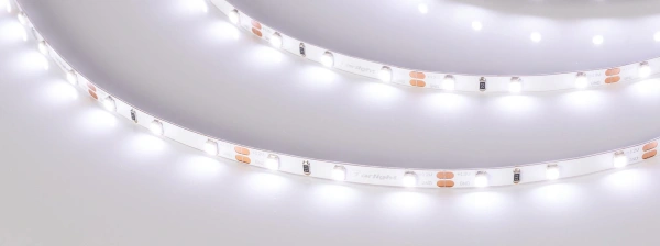 Светодиодная Лента RT-A60-5mm 12V Cool 15K (4.8 W/m, IP20, 2835, 5m) (Arlight, 4.8 Вт/м, IP20)
