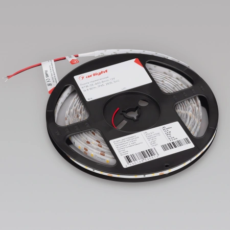 Светодиодная Лента герметичная RTW-SE-A60-8mm 12V White6000 (4.8 W/m, IP65, 2835, 5m) (Arlight, 4.8 Вт/м, IP65)