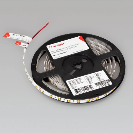 Светодиодная лента Лента RT-B60-10mm 24V Warm3000 CRI98 (14.4 W/m, IP20, 5060, 5m) (Arlight, Открытый)