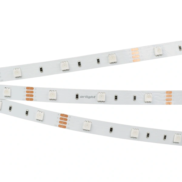 Светодиодная Лента RT-B30-10mm 12V RGB (7.2 W/m, IP20, 5060, 5m) (Arlight, Открытый)