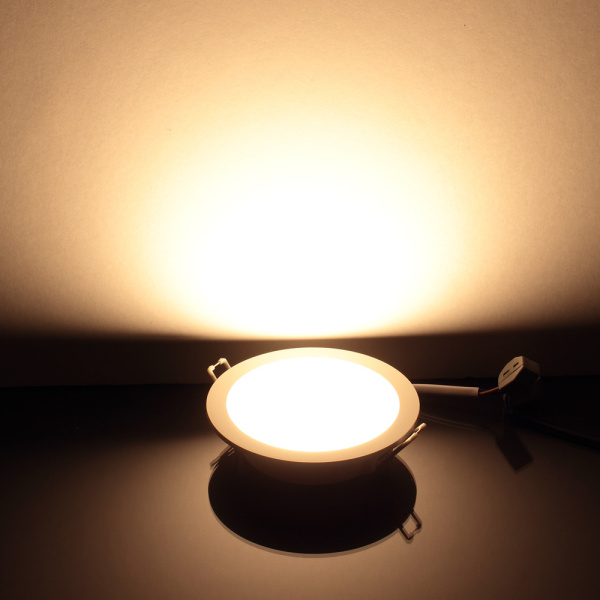 Светодиодный светильник  OM4 (220V, 6W, round D112mm, warm white)