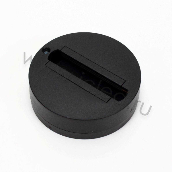 База для трековых светильников 2L круглая NX45 (однофазная, 2 провода, черная)