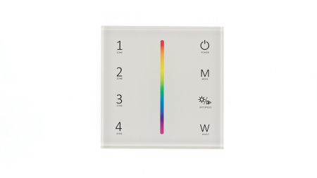 Сенсорная панель T24 White IC78 (RGBW/RGB, 4 zone, RF 2.4GHz, 3VDC(AAAx2))