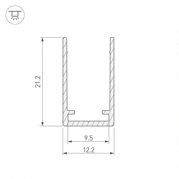 Профиль-держатель WPH-FLEX-H18-HR-1000 (Arlight, Металл)
