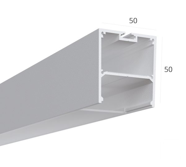 Алюминиевый LED профиль LINE 5050 Anod LT70 (с экраном) — 2000мм