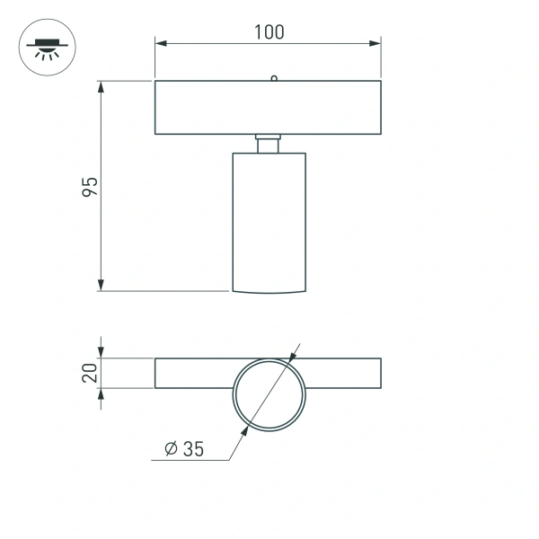 Светильник MAG-SPOT-25-R65-5W Day4000 (BK, 30 deg, 24V) (Arlight, IP20 Металл, 3 года)