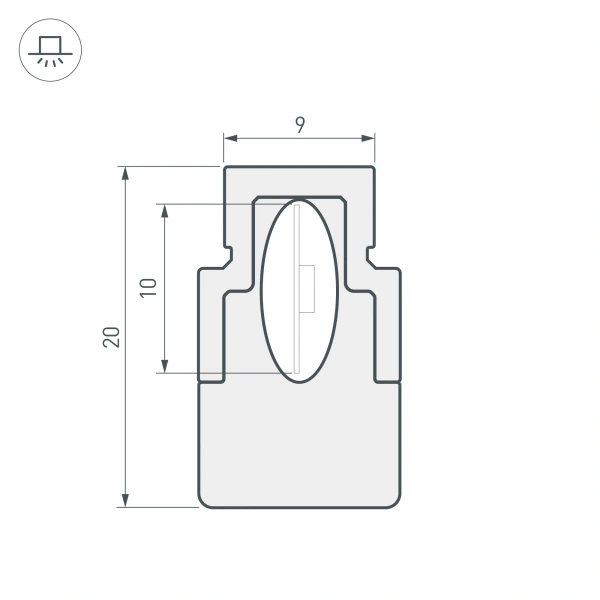 Профиль WPH-FLEX-STR-Н20-5000 White (Arlight, Пластик)