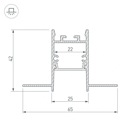 Профиль SL-COMFORT22-FANTOM-2000 ANOD (Arlight, Алюминий)
