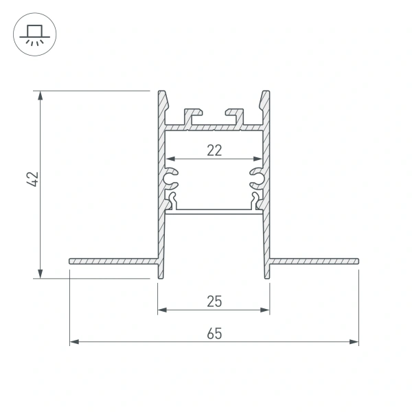 Профиль SL-COMFORT22-FANTOM-2000 ANOD (Arlight, Алюминий)