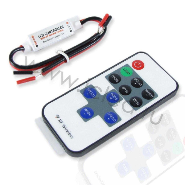 Диммер mini RF со строб-эффектом Р81 (5-24V, 60-288W)