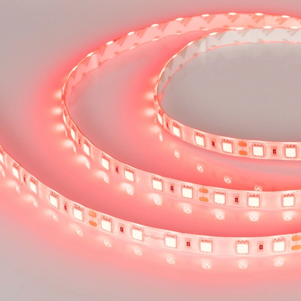 Светодиодная Лента RTW 2-5000SE 24V Red 2x (5060, 300 LED, LUX) (Arlight, 14.4 Вт/м, IP65)