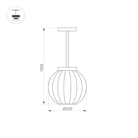 Светильник LGD-PEARL-HANG-7W Warm3000 (GR, 164 deg, 230V) (Arlight, IP65 Металл, 3 года)