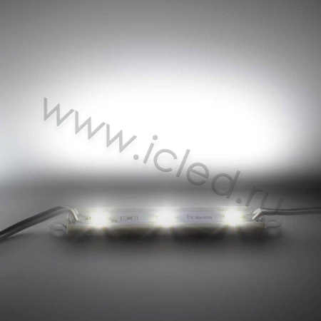 Светодиодный модуль прямоугольный 2835-3 MOD20 (0.6W, 12V, White)