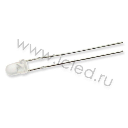 Светодиод ICL-3mm LE50 (green, 2000-3000 mcd, fog)