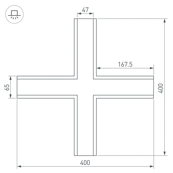 Крестовина SL-LINIA65-F (Arlight, Металл)