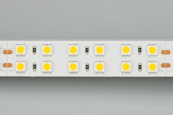 Светодиодная Лента RT 2-5000 24V Warm2700 2x2 (5060, 720 LED, LUX) (Arlight, 34.4 Вт/м, IP20)