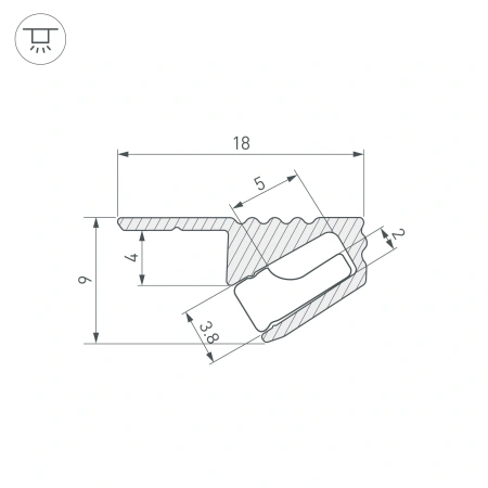 Профиль SL-MINI-SHELF-H9-2000 ANOD OLIVE GREY (Arlight, Алюминий)