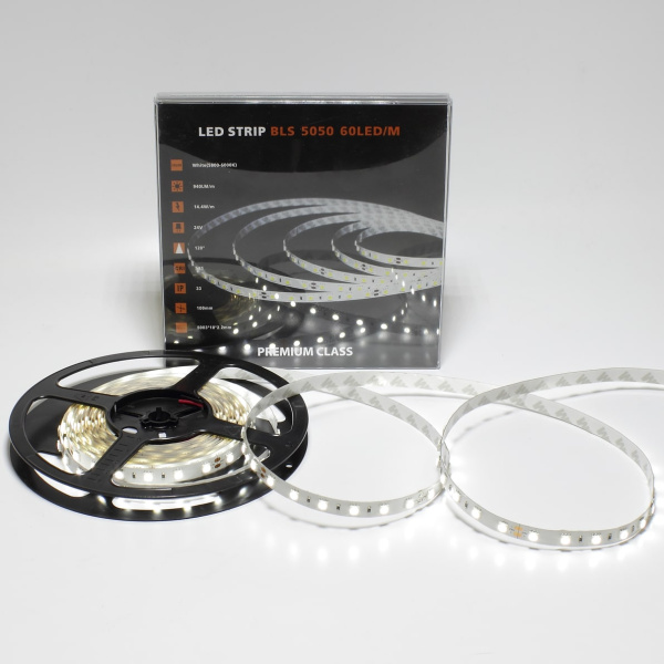Светодиодная лента Class Premium, 5050, 60 led/m, White, 24V, IP33, А27