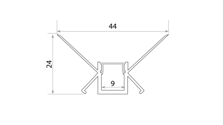 Профиль алюминиевый SWG PRO RC-4425-2.5