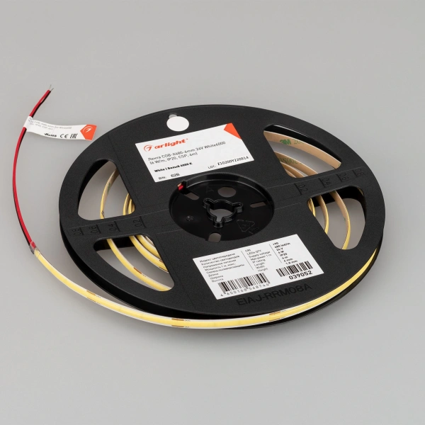 Светодиодная Лента COB-X480-6mm 24V White6000 (6 W/m, IP20, CSP, 4m) (Arlight, -)